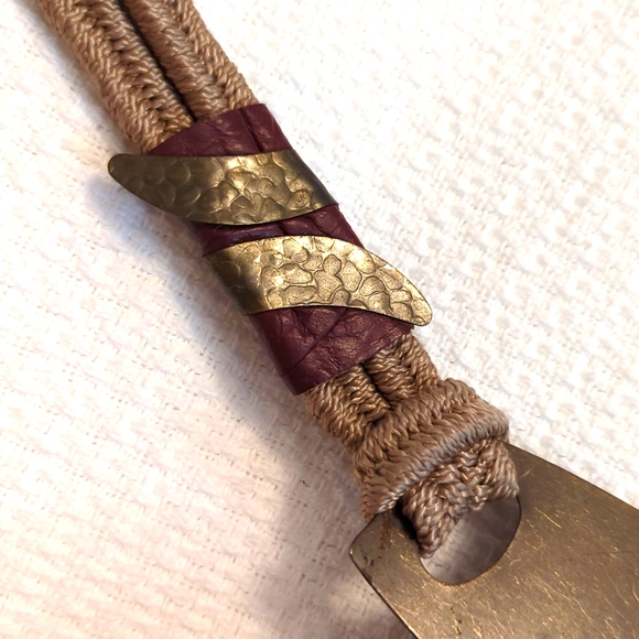 Vintage Metal Leather Stretch Belt - Picture 9 of 11